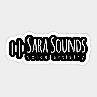 Sara Sounds Voice - White Sticker